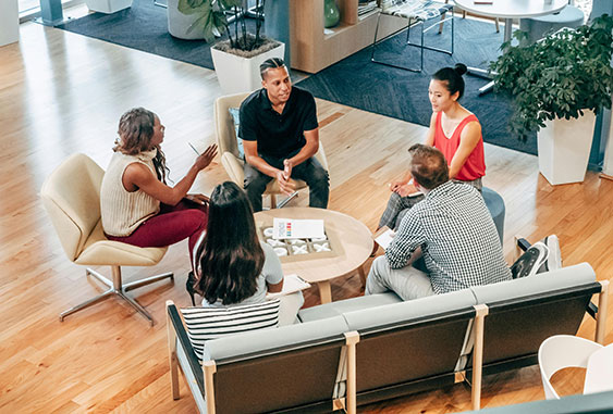 image of a human resources team sitting together